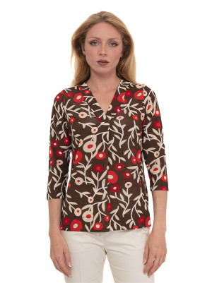 Quality First Maglia in viscosa Tabacco Donna M