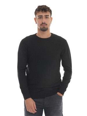 Quality First Maglia girocollo Nero Uomo S