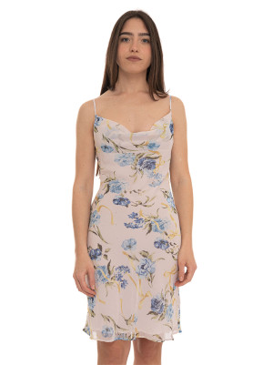 Guess Abito con bretelle Bianco-azzurro Donna S