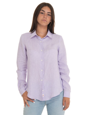 Vincenzo De Lauziers Camicia in lino Lilla Donna XL