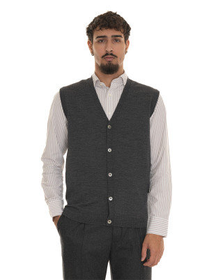 Hindustrie Gilet in maglia Grigio antracite Uomo 58