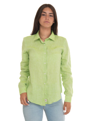 Vincenzo De Lauziers Camicia in lino Verde Donna M