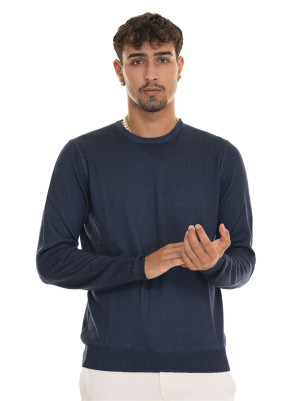 Gran Sasso Maglia girocollo Denim Uomo 48