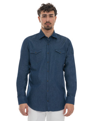 Tramarossa Camicia jeans MARCO Denim scuro Uomo L