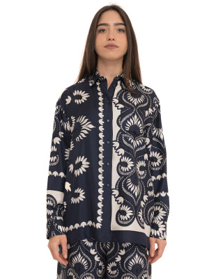 Weekend Max Mara Camicia da donna in seta WKDLASTRA Blu-bianco Donna 40
