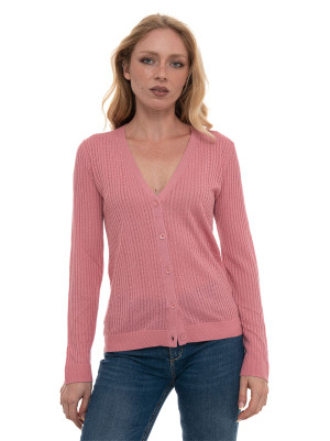 Liu Jo Cardigan lungo Rosa Donna L
