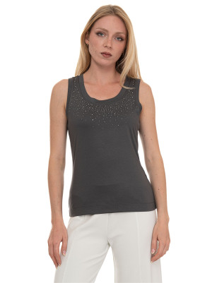 EA7 Top in jersey Grigio Donna M