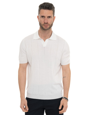 Gran Sasso Polo in maglina Bianco Uomo 54