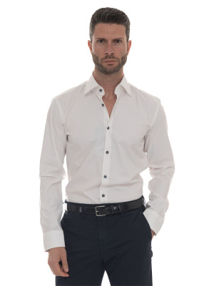 Boss Camicia classica da uomo H-HANK-KENT Bianco Uomo 38