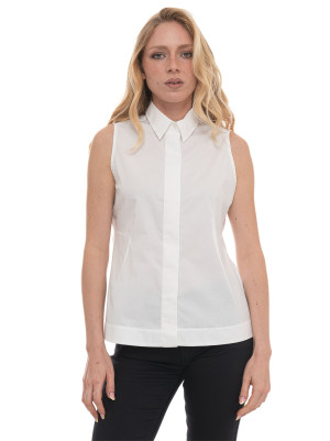 Fay Camicia smanicata Bianco Donna S