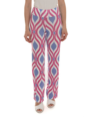 Quality First Pantaloni Fucsia-bianco Donna 44