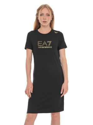 EA7 Abito manica corta Nero Donna L