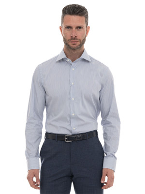 Fay Camicia classica da uomo Bianco-blu Uomo 41