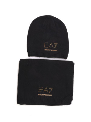 EA7 Set guanti e sciarpa Nero Donna UNI