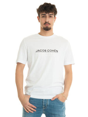 Jacob Cohen x Histores T-shirt girocollo mezza manica Bianco Uomo M
