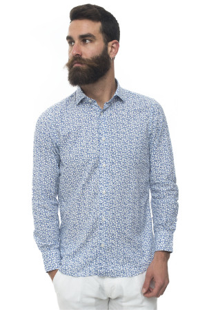 Vincenzo De Lauziers Camicia casual Blu Uomo 3XL