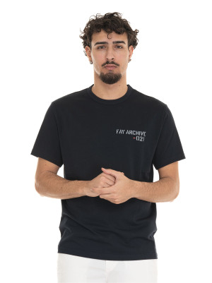 Fay T-shirt girocollo mezza manica Blu Uomo XXL