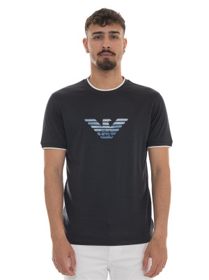Giorgio Armani T-shirt girocollo Blu Uomo M