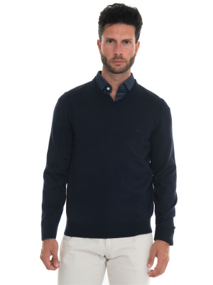Boss Maglia collo a V BARAM Blu Uomo L