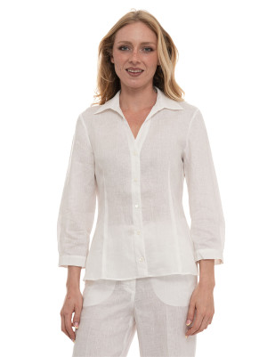 Pennyblack Camicia in lino PBBALCALI Bianco Donna 42
