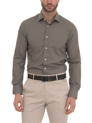 Carrel Camicia casual Verde-marrone Uomo 41