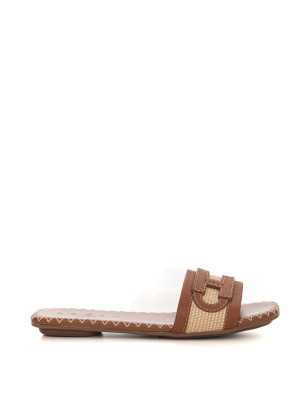 Hogan Ciabatte con fascia bicolore Beige Donna 37