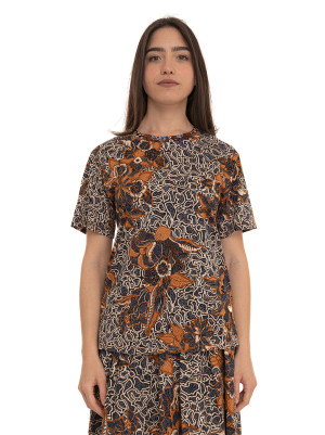 Weekend Max Mara T-shirt girocollo WKDBUSSOLA Blu-beige Donna M
