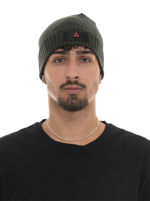Peuterey Cappello con risvolto logato SILLI05 Verde Uomo S
