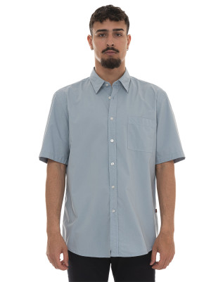 Boss Camicia cotone manica corta RELEGANT-6-short-m Celeste Uomo L