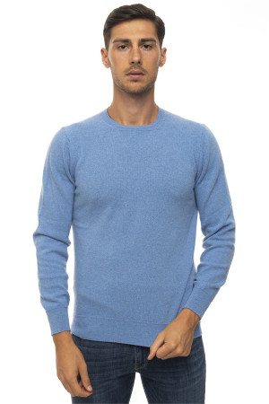 Andrea Fenzi Pullover girocollo Azzurro Uomo 58