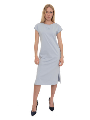 EA7 Abito Midi Celeste Donna S