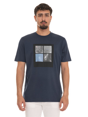 Boss T-shirt TE-COVER Bluette Uomo XXL