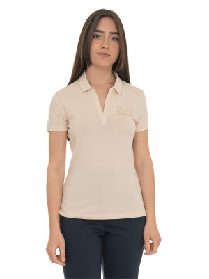 EA7 Polo manica corta Beige Donna S