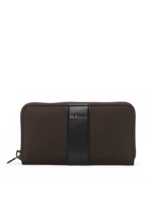 Kiton Portafoglio zip around Marrone-nero Uomo UNI