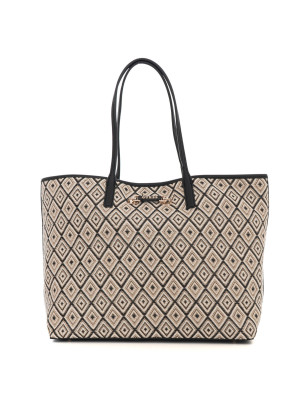 Guess Borsa in tessuto modello shopper Sophia large 2 in 1 tote Nero-multicolor Donna UNI
