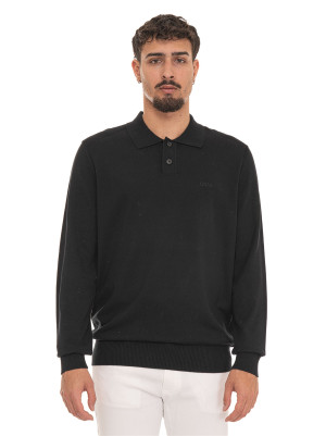 Boss Polo manica lunga Asac-pl Nero Uomo XXL