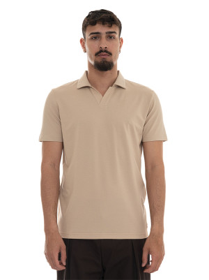 Peuterey Polo senza bottoni NEW HELGO Beige Uomo M