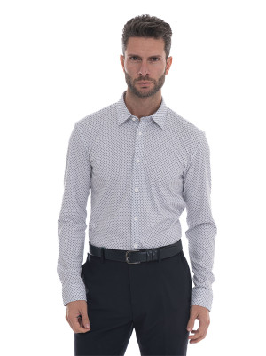 Boss Camicia casual : P-ROAN-KENT Bianco-blu Uomo S