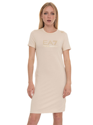 EA7 Abito manica corta Beige Donna M