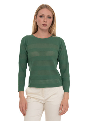 Quality First Maglia girocollo Verde Donna M
