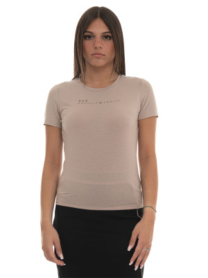 EA7 T-shirt Beige Donna L