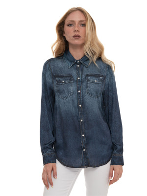 Liu Jo Camicia morbida da donna Denim scuro Donna 46