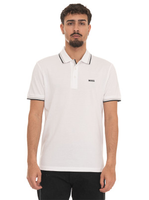 Boss Polo piquet mezza manica PADDY Bianco Uomo L