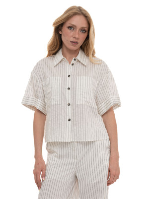 Liu Jo Camicia da donna larga Bianco-nero Donna 44