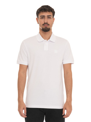 Boss Polo in cotone piquet Bianco Uomo XXL