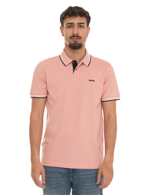 Boss Polo in cotone piquet Rosa Uomo XXL