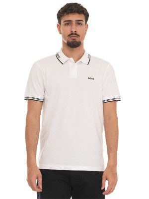 Boss Polo in cotone piquet Bianco Uomo M