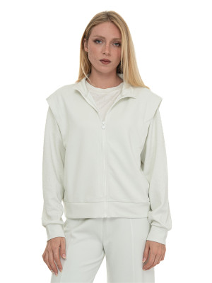 EA7 Felpa zip Ghiaccio Donna M