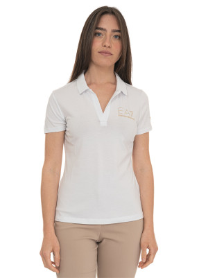 EA7 Polo manica corta Bianco Donna L