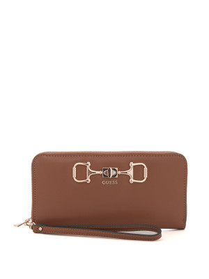 Guess Portafoglio zip around Janie Cognac Donna UNI